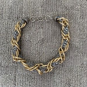 Banana Republic gold and silver statement necklace